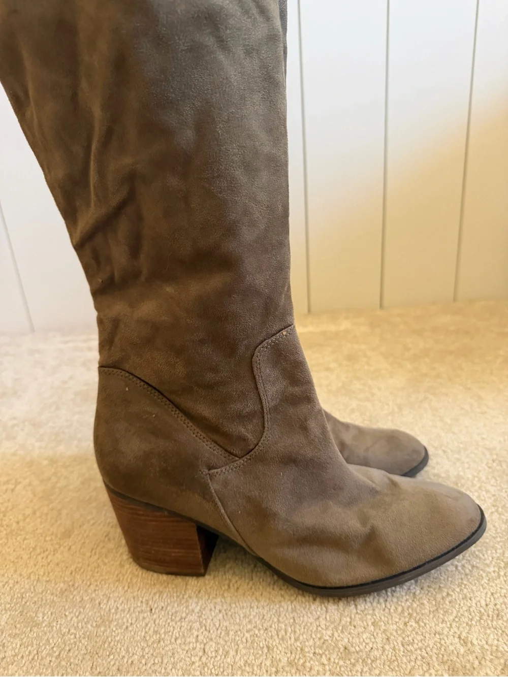 Nordstrom Taupe Suede Over-the-Knee Boots